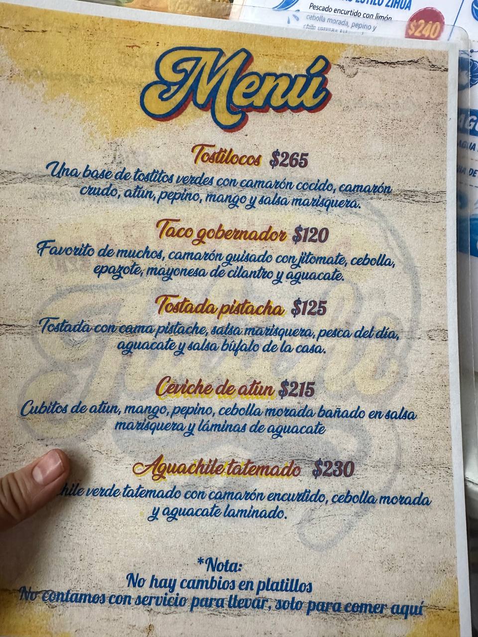 Menu El Julichi
